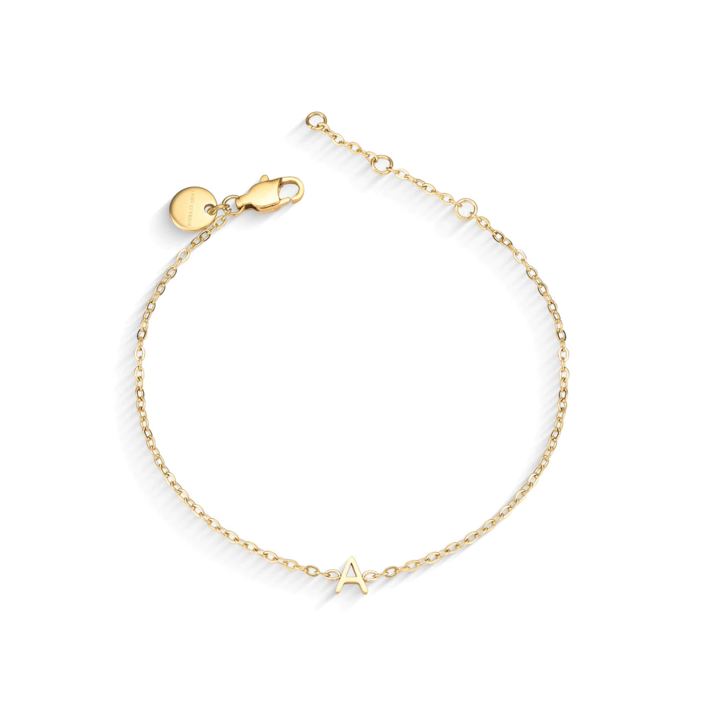 Pulseira Letra Inicial Dourada MontreClaire