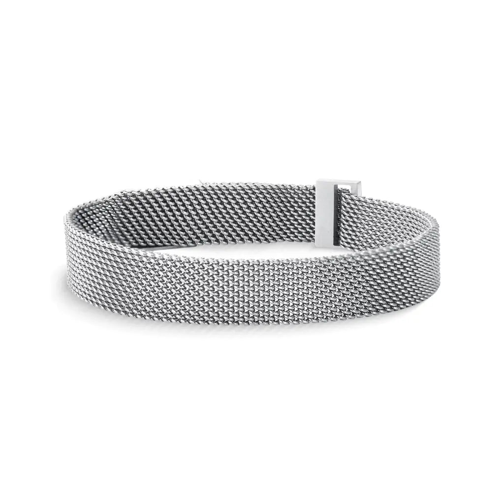 Pulsera Magnética de Malla de Acero Inoxidable Plata MontreClaire
