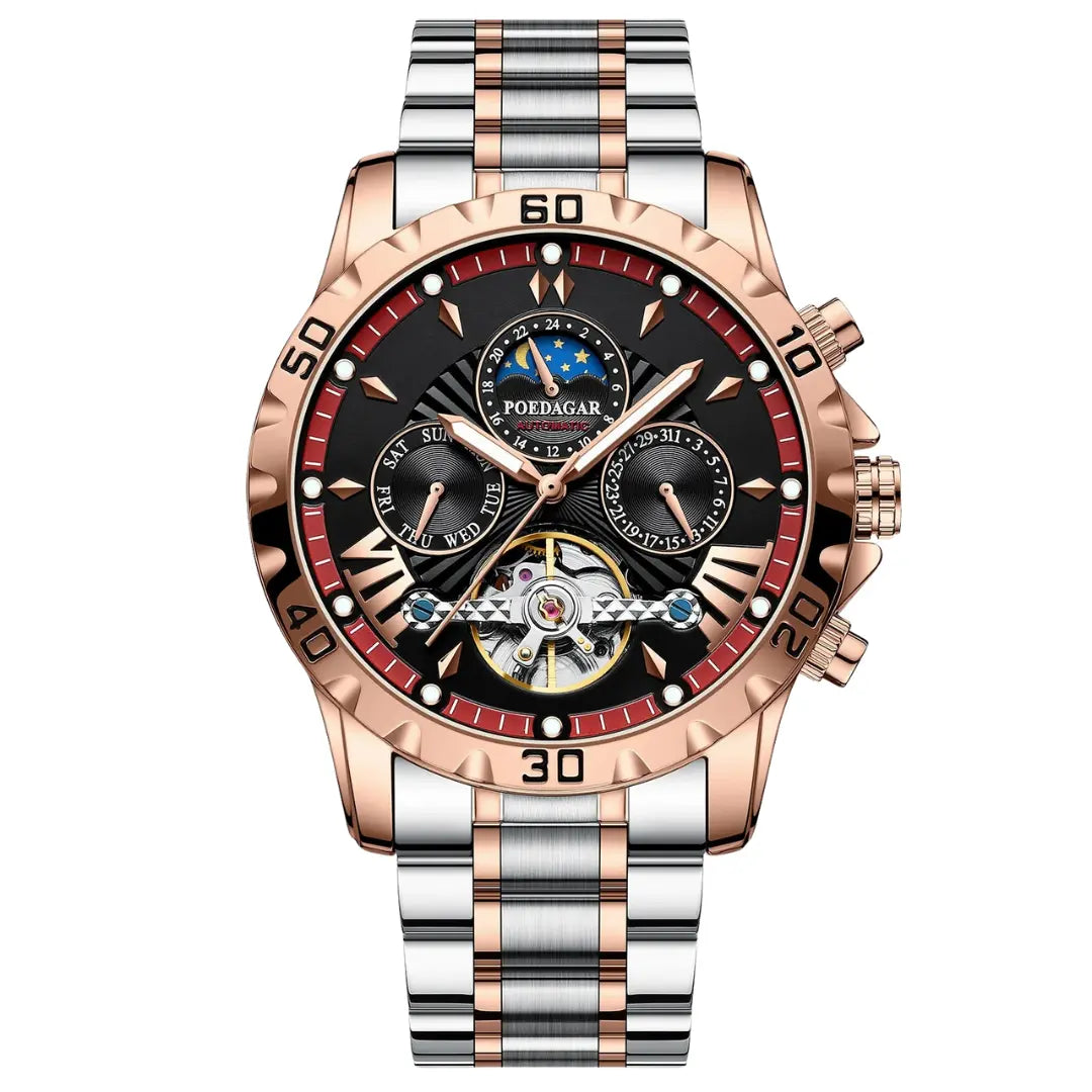 Reloj MontreClaire® AutoMaster - vista frontal, acero inoxidable