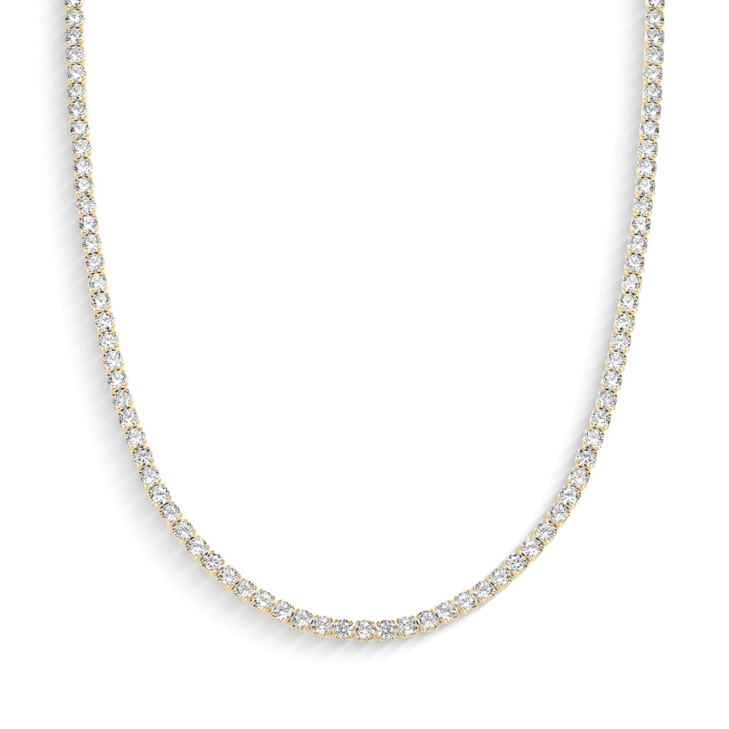 Collar Riviera Dorado con Cristales Brillantes Ajustables montreclaire