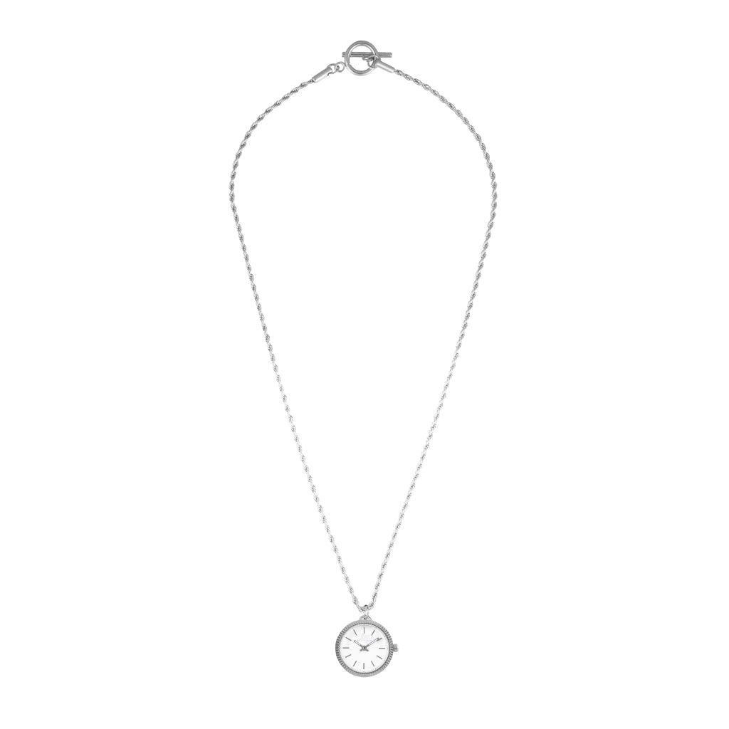 Collar Reloj MontreClaire® Plata Redondo Elegante