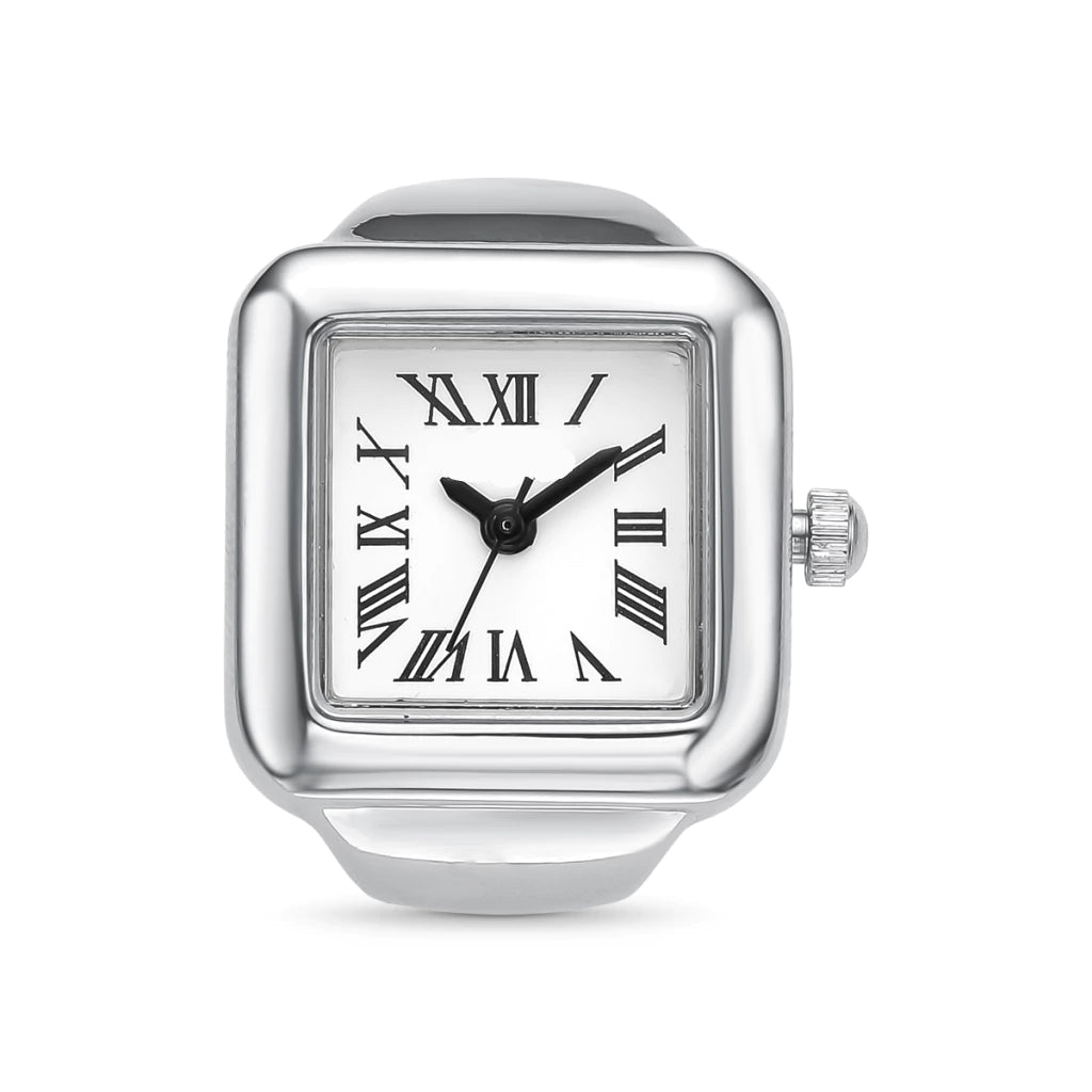 Anillo Reloj MontreClaire® Plata con Números Romanos
