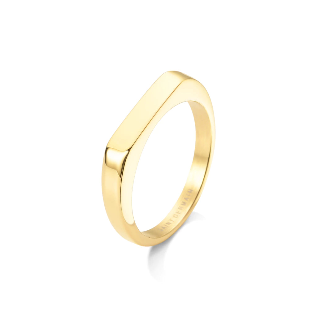 Anillo MontreClaire® Barra Dorada Minimalista Femenino MontreClaire