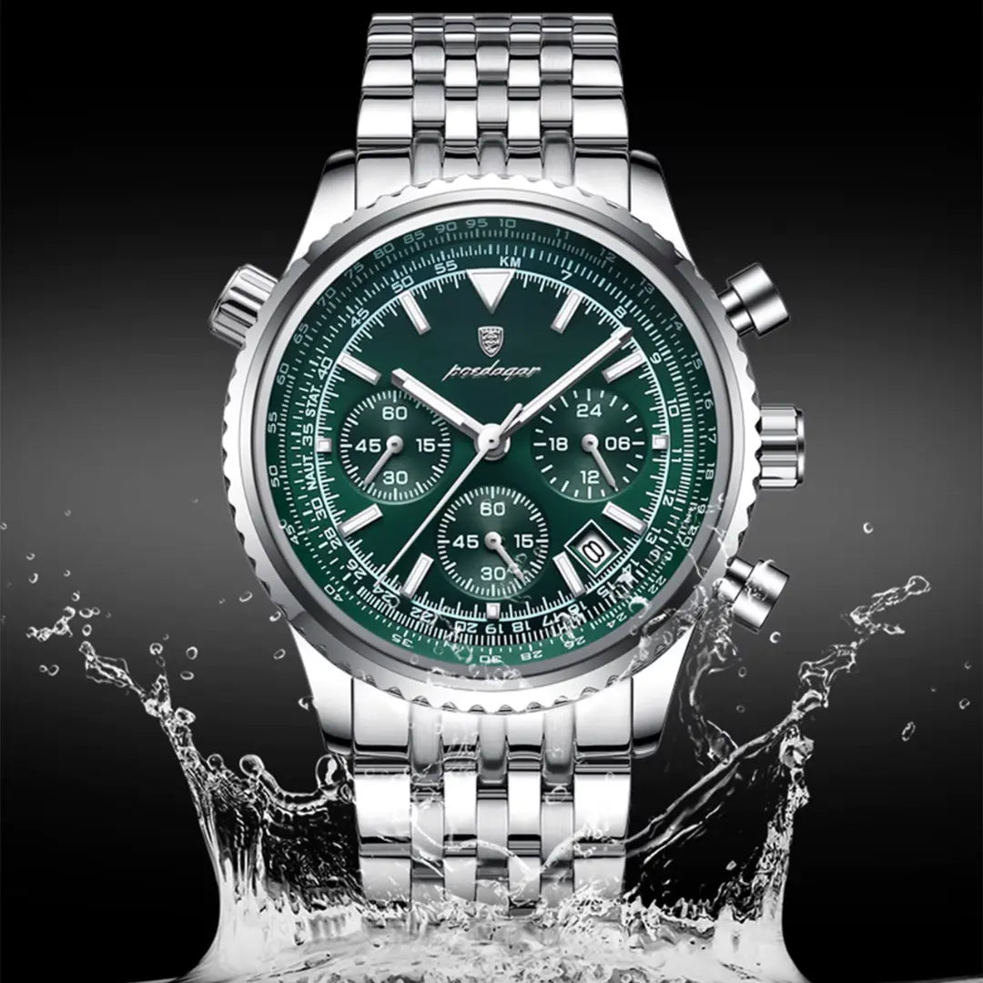 Reloj MontreClaire® Marine - detalle de la esfera y manecillas