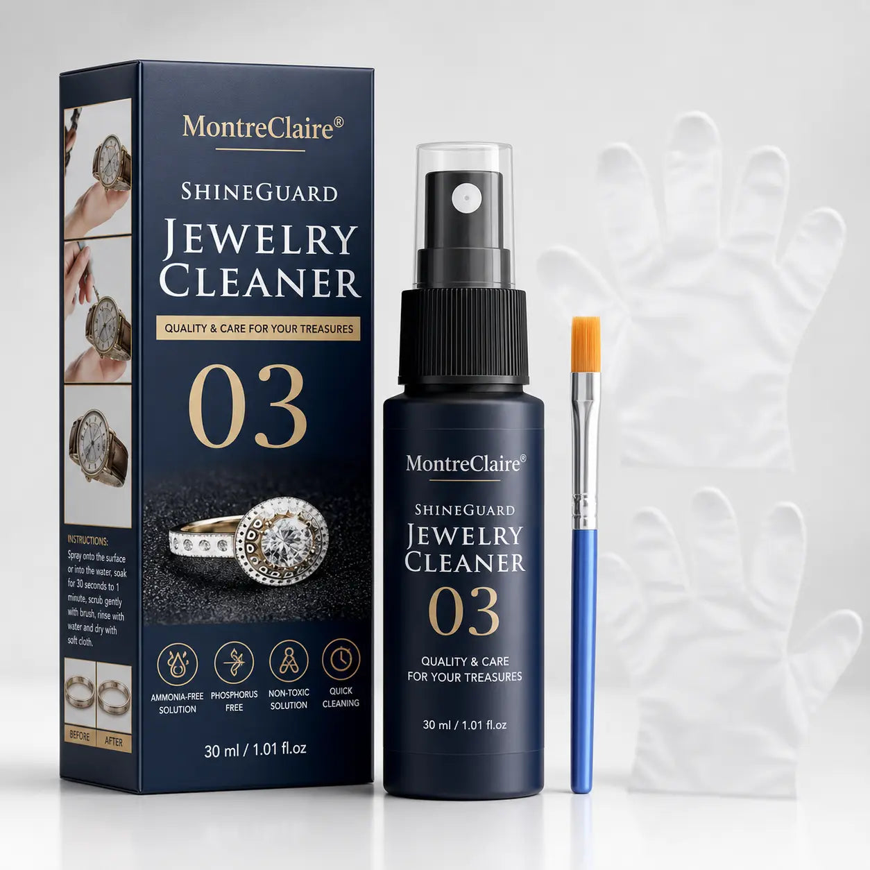 MontreClaire® ShineGuard – Limpiador para Relojes y Joyas MontreClaire®