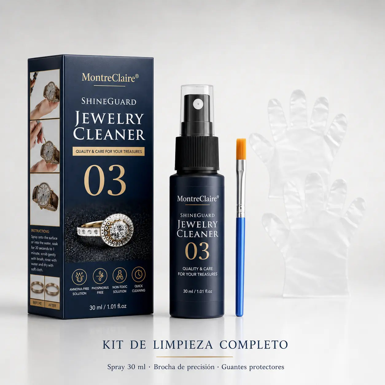 MontreClaire® ShineGuard – Limpiador para Relojes y Joyas MontreClaire®
