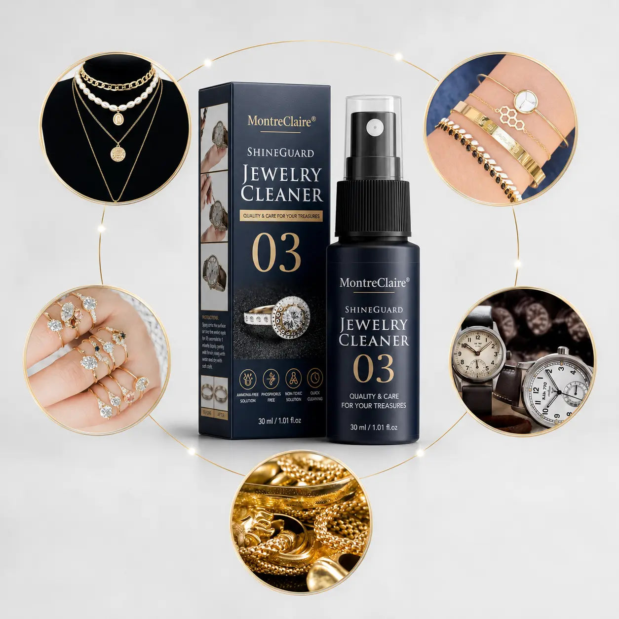 MontreClaire® ShineGuard – Limpiador para Relojes y Joyas MontreClaire®