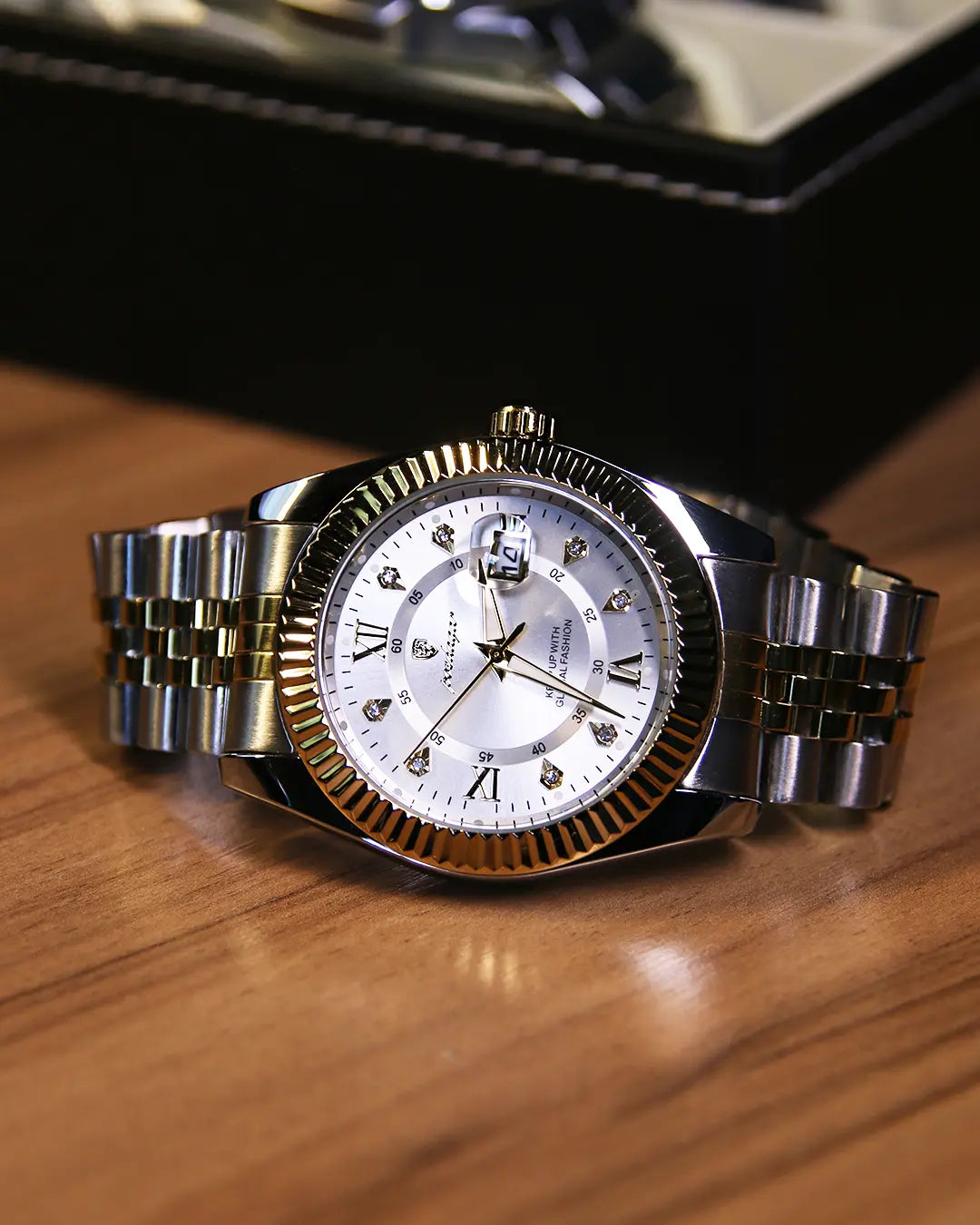 Reloj MontreClaire® GoldenStar - vista lateral