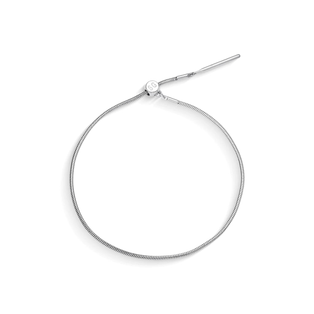 Pulseira Prata Ajustável Fina Minimalista