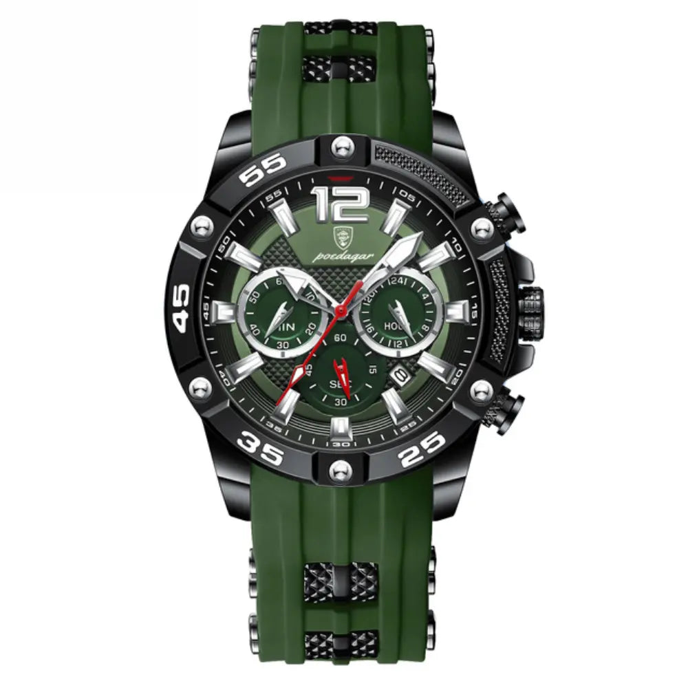 Reloj MontreClaire® Army - variante negro y verde