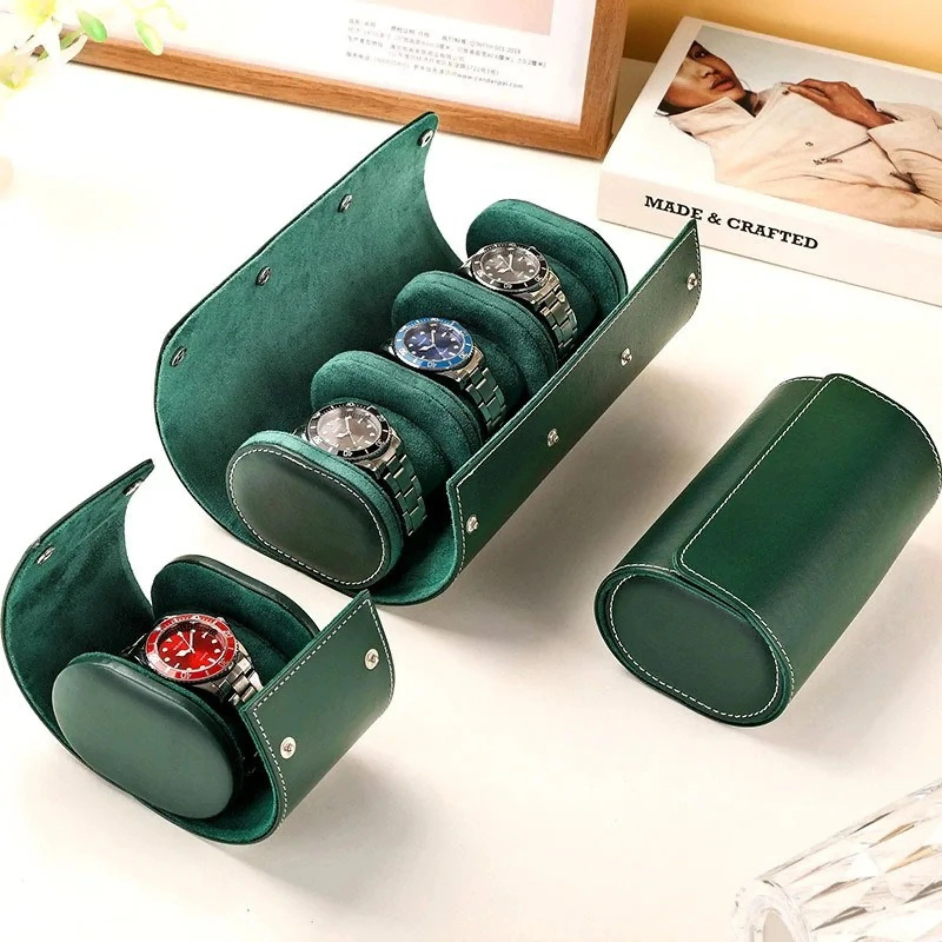 Estuche MontreClaire® para 3 Relojes | Cuero Premium