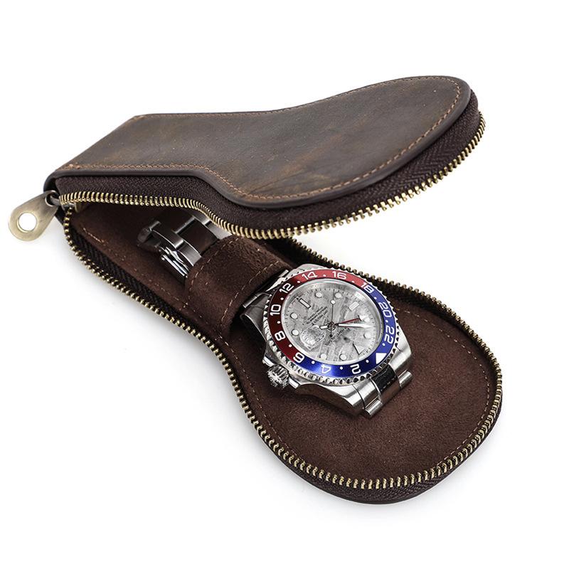 Vintage Leather Watch Travel Case Viktor Poedagar
