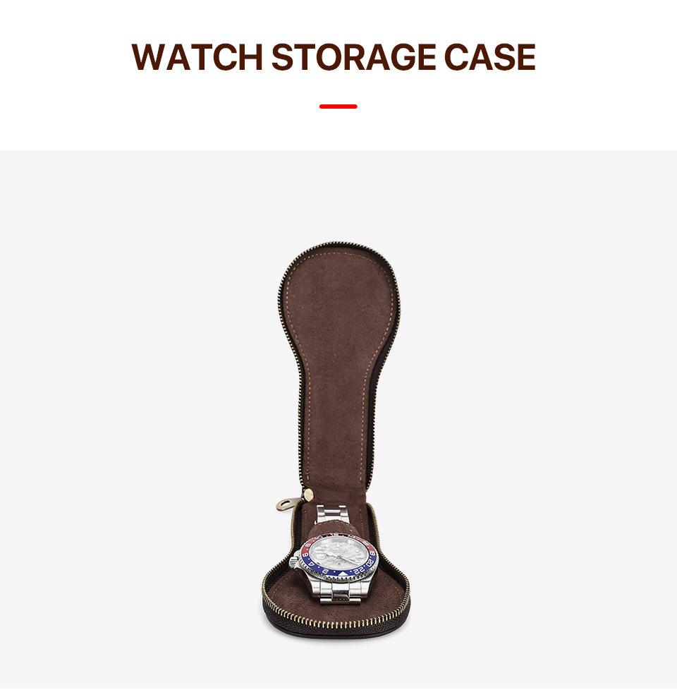 Vintage Leather Watch Travel Case Viktor Poedagar