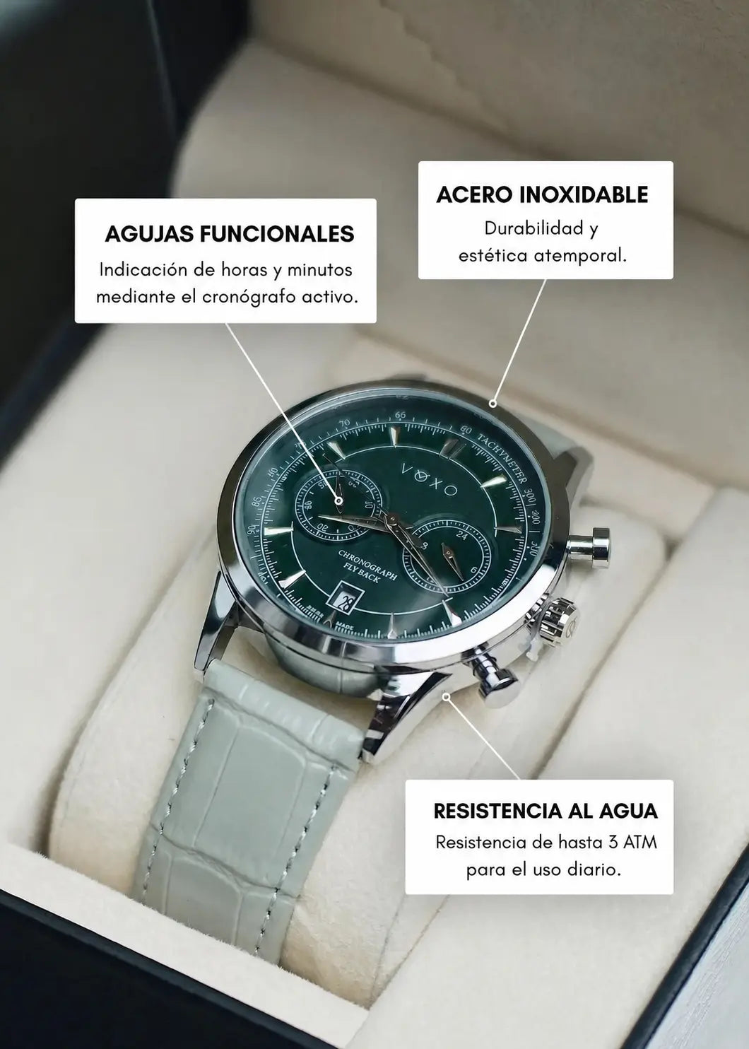 MontreClaire® Flyback 42 mm — características en español