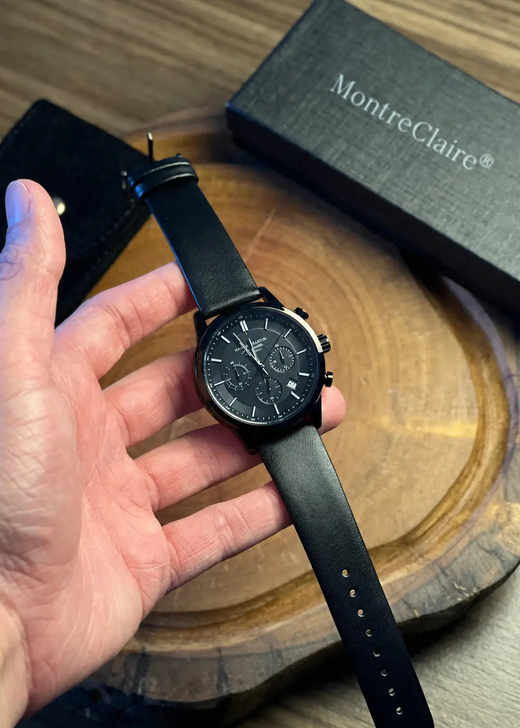 MontreClaire® Martin 41 mm — caja MontreClaire® y vista frontal