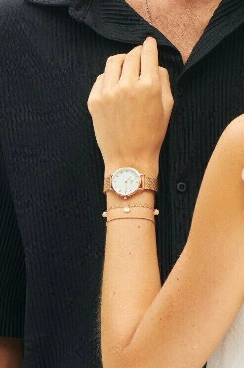Pulsera MontreClaire® Rosé Gold Ajustable Minimalista