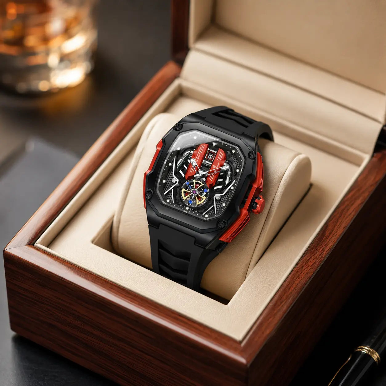 MontreClaire® Velocity Black Red