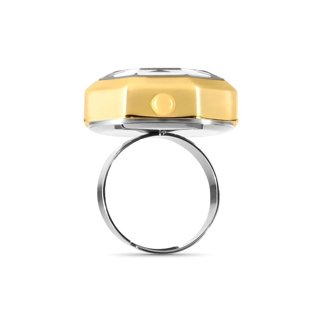 Anillo Reloj MontreClaire® Dorado Minimalista – Diseño Exclusivo Femenino