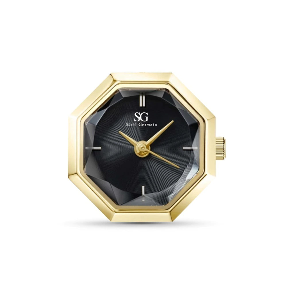 Anillo Reloj MontreClaire® Dorado Minimalista – Diseño Exclusivo Femenino