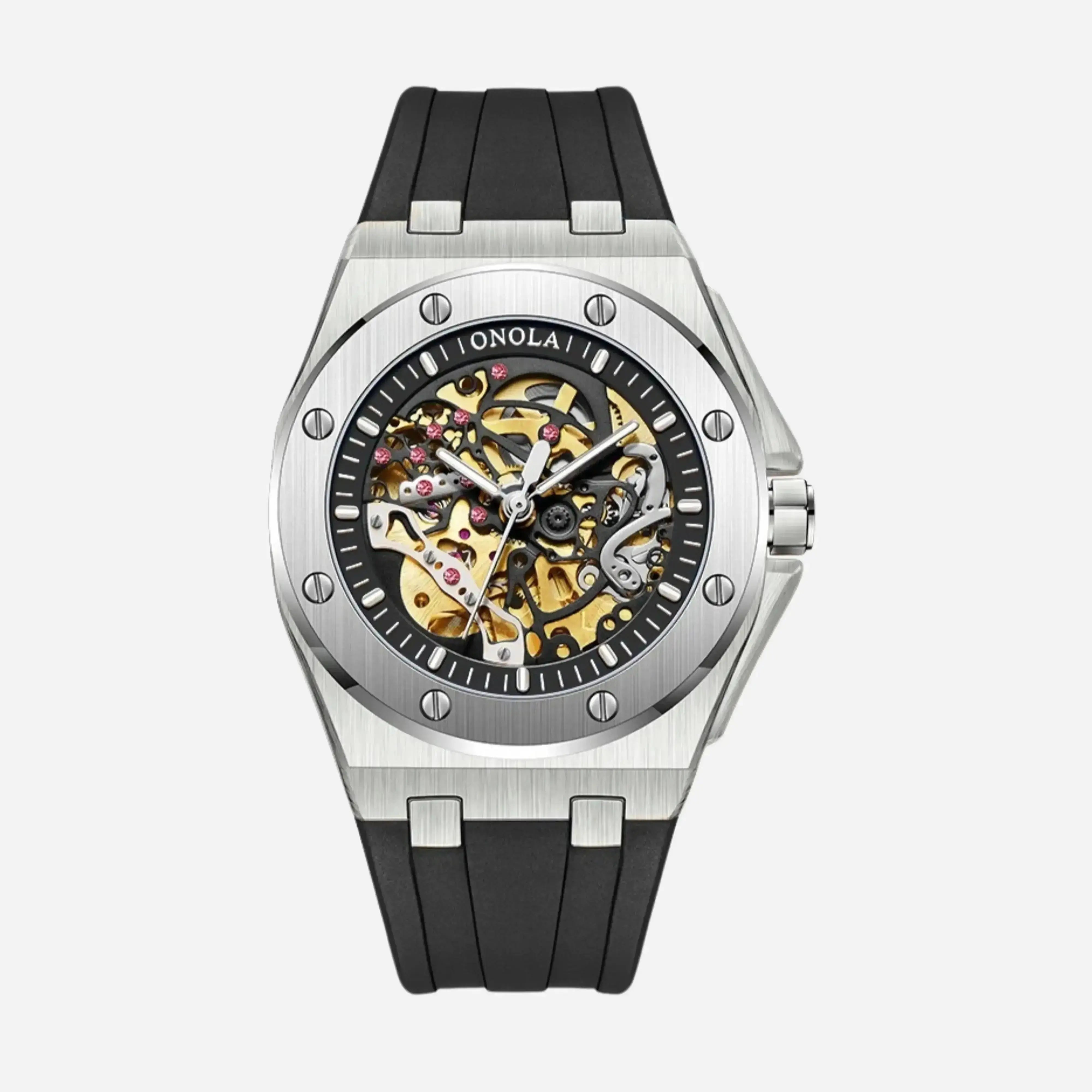 Reloj MontreClaire® 012 - vista frontal, acero inoxidable 316L
