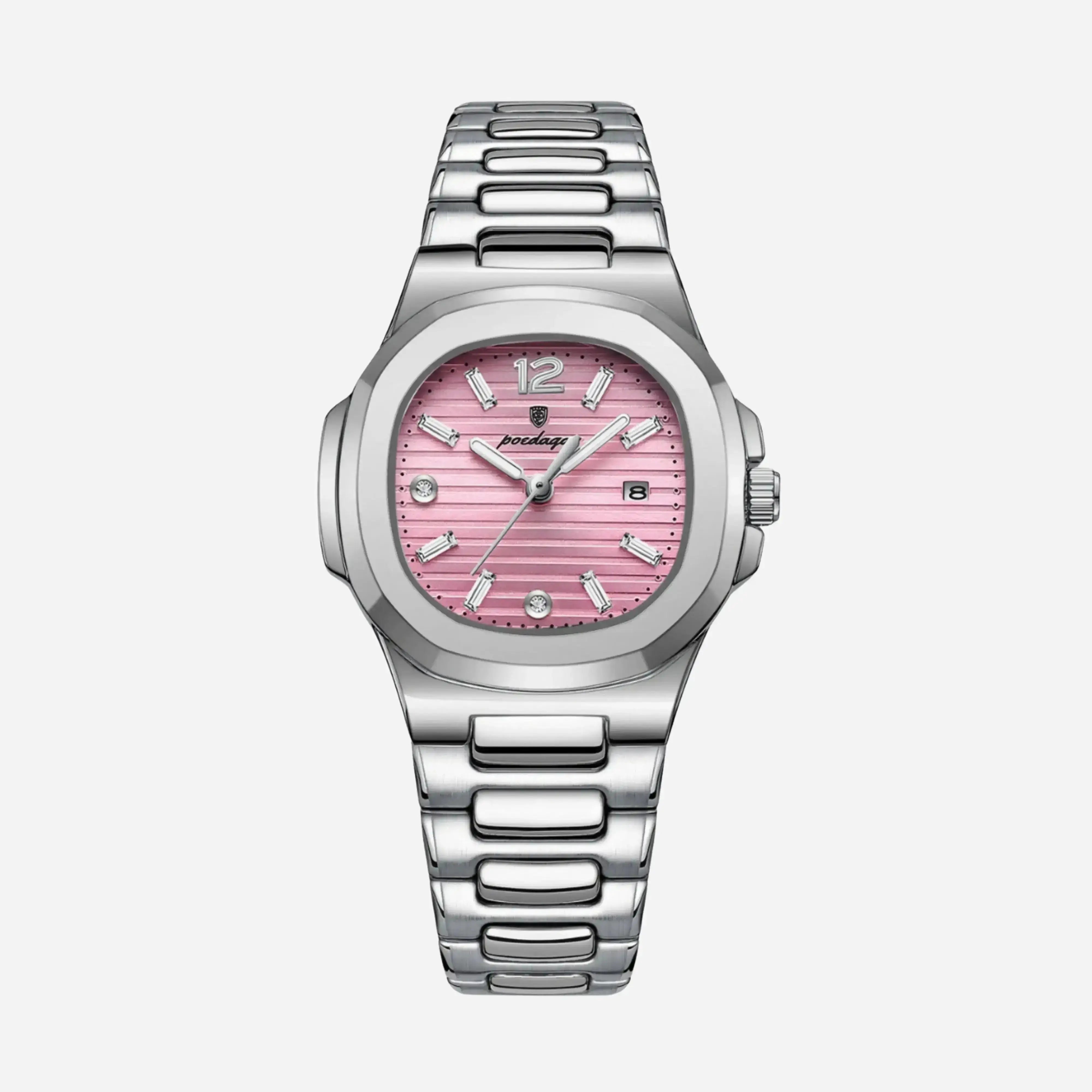 Reloj MontreClaire® 015 - vista frontal, acero inoxidable 316L