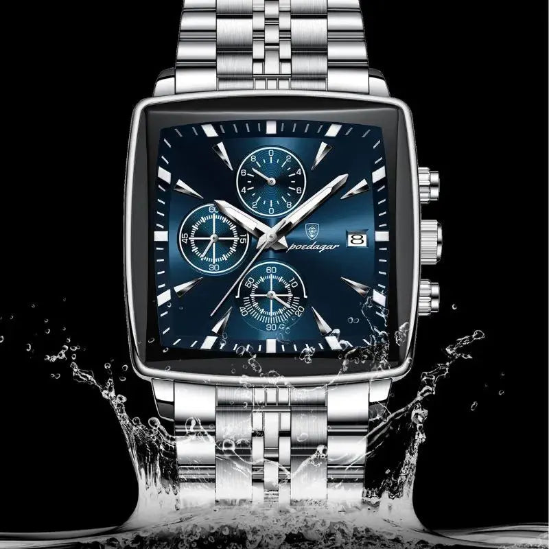 MontreClaire® Firenze Prestige — reloj deportivo plateado y azul, vista 5
