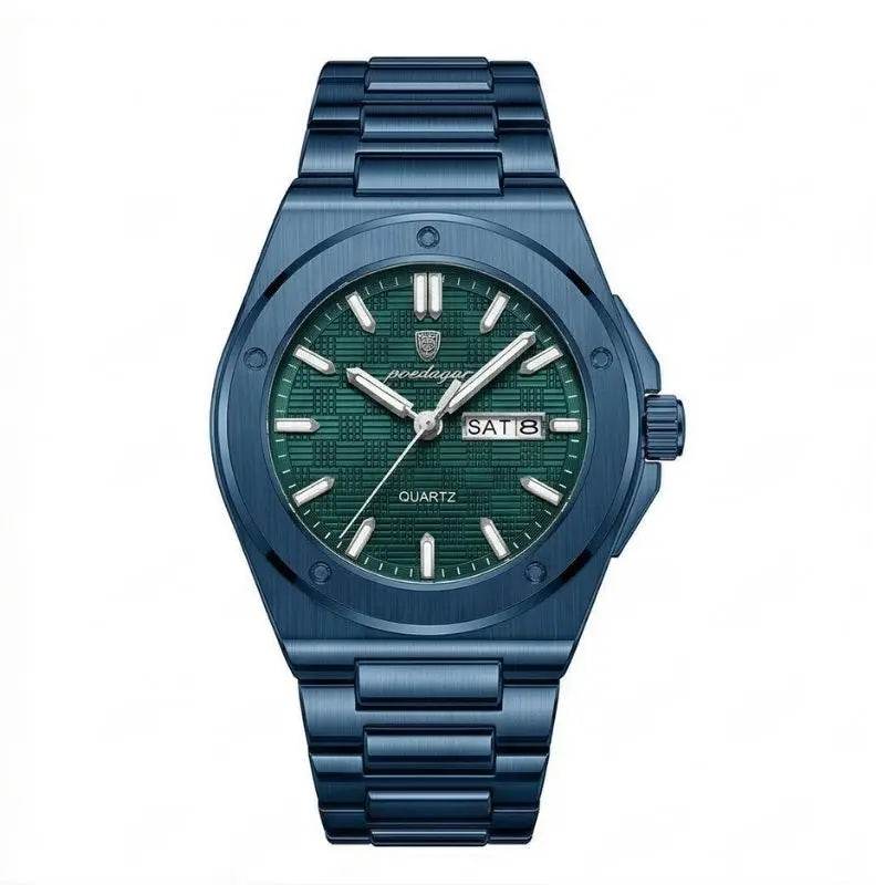 MontreClaire® Majesty Total Blue — reloj azul de acero inoxidable, vista 1