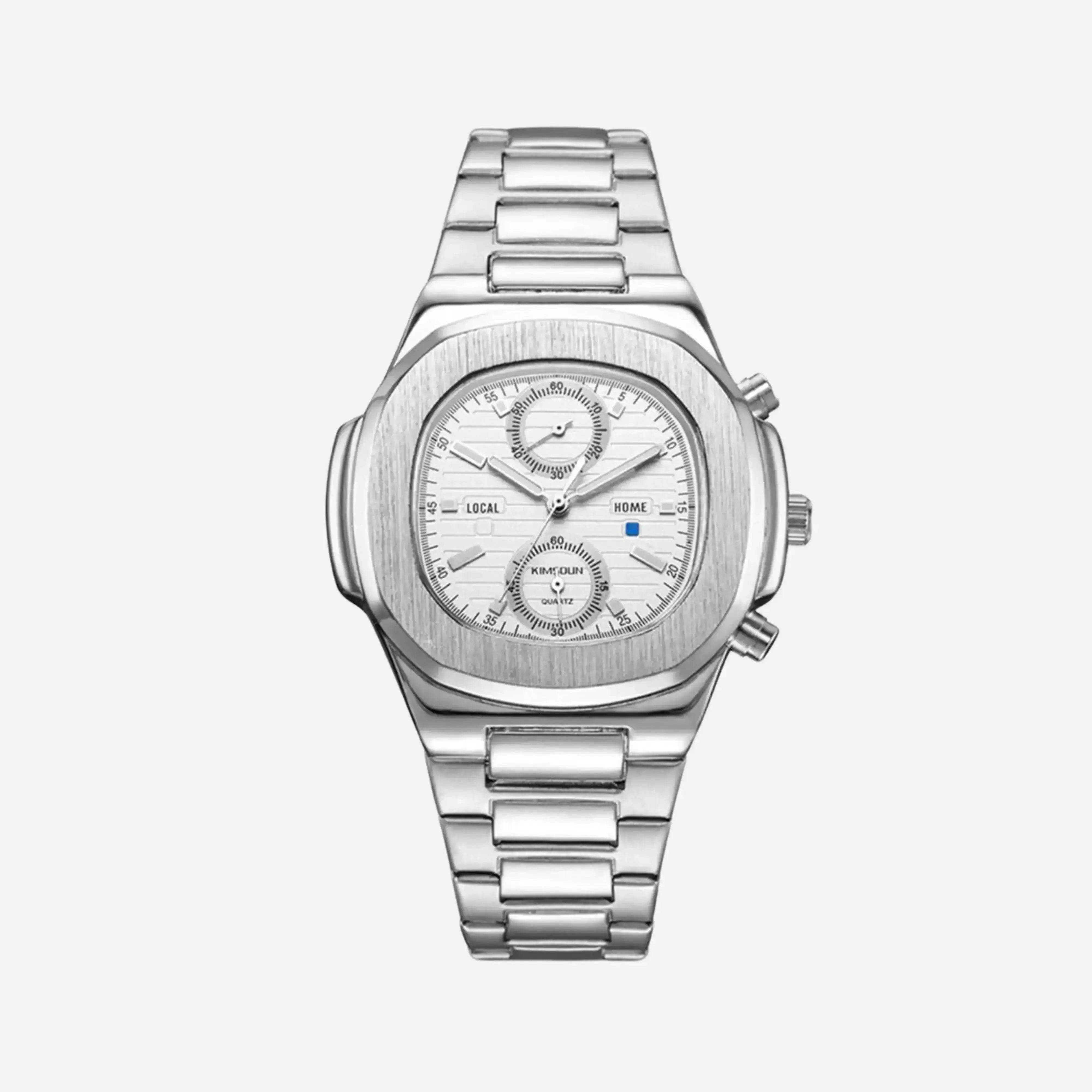 Reloj MontreClaire® 009 - vista frontal, acero inoxidable 316L