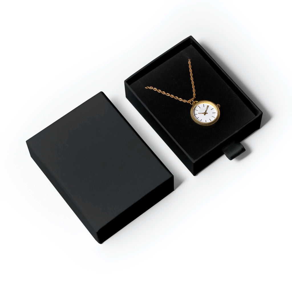 Collar Reloj MontreClaire® Dorado Redondo Clásico