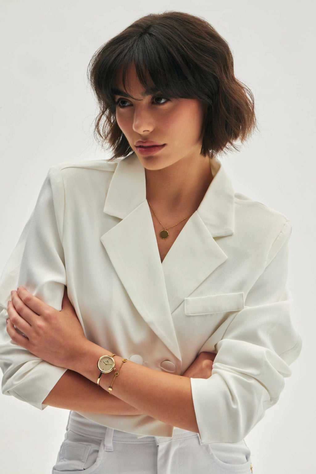 Pulsera Femenina MontreClaire® Dorada con Tres Medallas