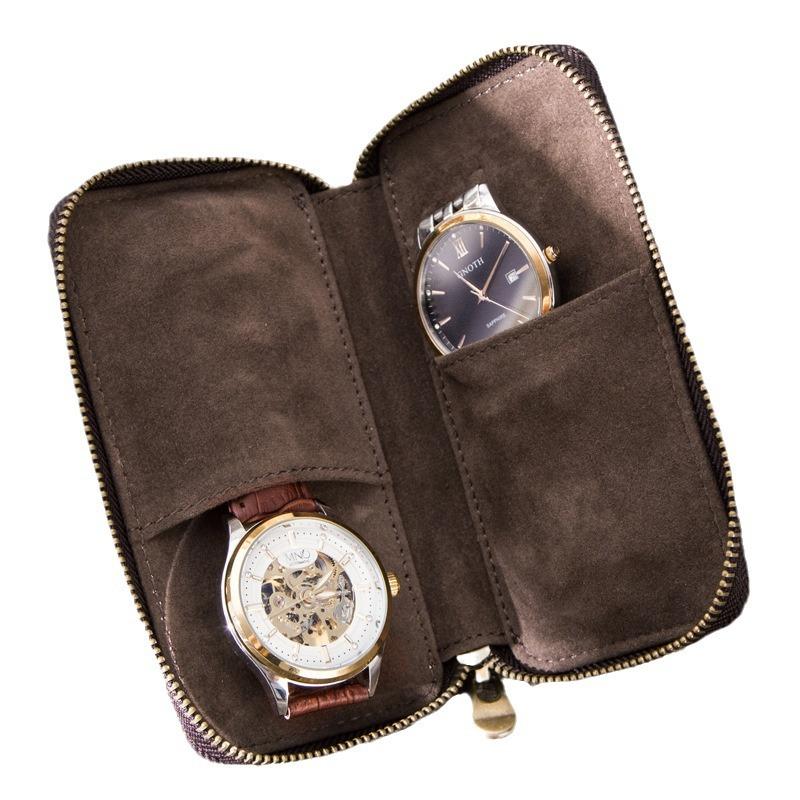 Vintage Handmade Leather Watch Storage Bag Viktor Poedagar