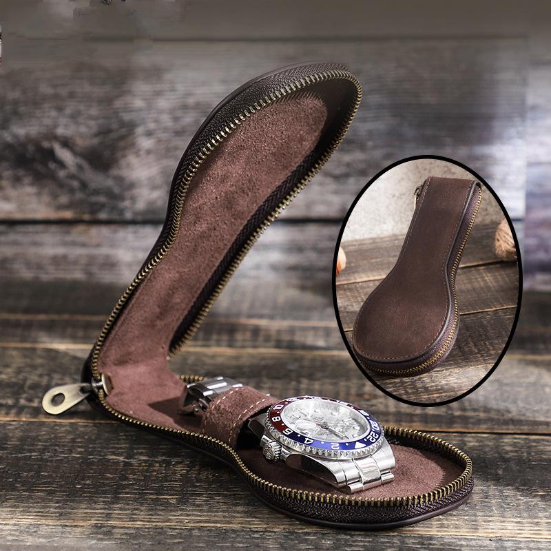 Vintage Leather Watch Travel Case Viktor Poedagar