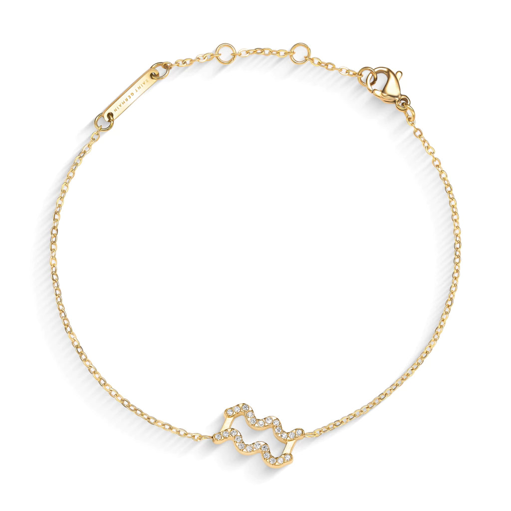 Pulsera MontreClaire® Signos del Zodíaco Dorada