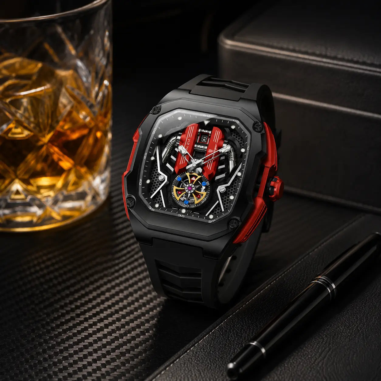 MontreClaire® Velocity Black Red