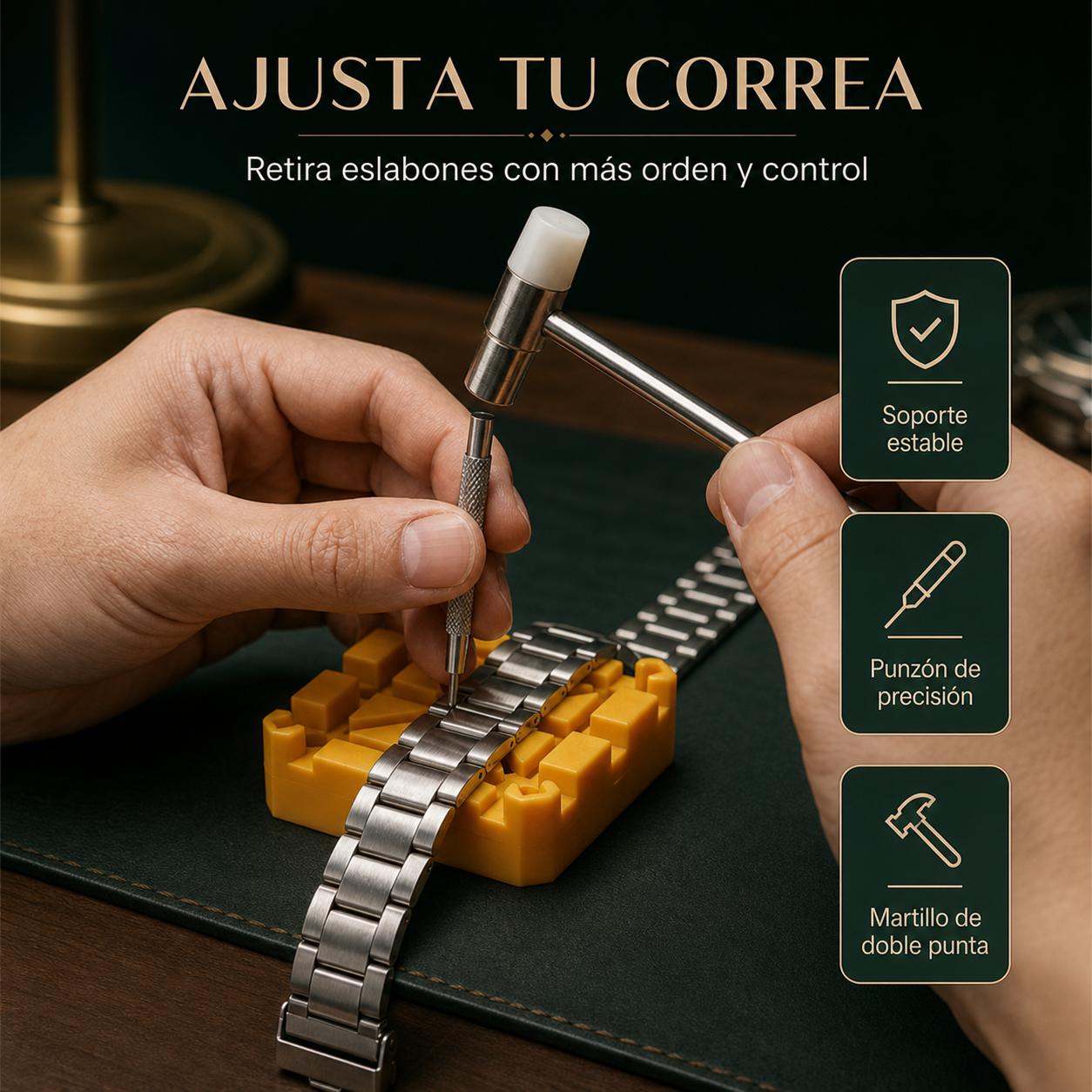 Ajuste básico de correa metálica